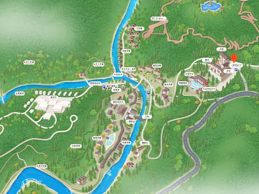 磐石结合景区手绘地图智慧导览和720全景技术，可以让景区更加“动”起来，为游客提供更加身临其境的导览体验。